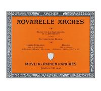 Papier Aquarelle Arches Bloc De 20 Feuilles 46 X 61cm 300g Grain Torchon