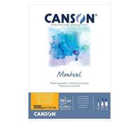 Papier aquarelle - CANSON - Montval - A4 300 g/m² - 50 feuilles - Grain fin