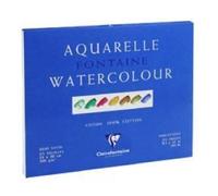 Papier aquarelle - CLAIREFONTAINE - Aquarelle 300g - 24x30cm - 25 feuilles - Pur coton