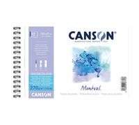 Papier Aquarelle Montval Album De 12 Feuilles 270g 13 X 21cm Grain Nuage