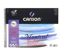 Papier aquarelle Montval album de 12 feuilles 270g 24 x 32cm grain nuage G