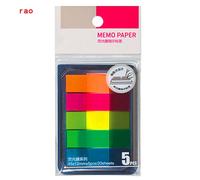 Papier Auto-Adhésif En Film Fluorescent, 5 Couleurs, Mignon Bonbon, Bloc-Notes Auto-Adhésif, Marqueur De Notes Autocollantes