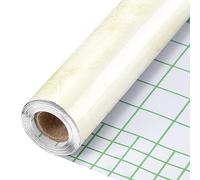Papier Auto-adhésif pour Meuble en Marbre Autocollant Papier Peint Vinyle Film Imperméable Stickers Meubles pour Comptoir Table Décorations 40X300cm (Jaune)