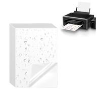 Papier Autocollant Transparent, Papier Autocollant Imprimante, Film Adhésif Transparent D'impression, Étiquettes Adhésif A4 pour Imprimantes Jet D'encre Et Laser, Idéal pour Imprimer Des Affiches