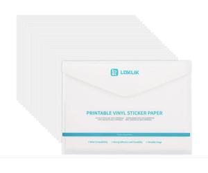Papier Autocollant Vinyle Mat Imprimable LOKLiK A4 pour Impressions Créatives et Applications Diversifiées - Pack de 20 Feuilles