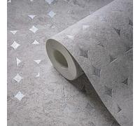 Papier Avec Géométrique Formes Et Brillants Accents - Gris Clair, Argent