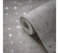 Papier Avec Géométrique Formes Léger Brillant - Beige, Argent