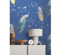 Papier Avec Paon Motif Et Effet Brillant - Bleu, Rose, Coloré