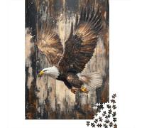 Papier Bald Eagle in Flight on Wood Bold Nature Wall Art Puzzle en Bois | Pour une idée cadeau calme pendant l'Avent : ce puzzle adulte 1000 pièces associe idée cadeau et passion du puzzle.
