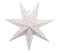 Papier Blanc Lanterne Étoile Abat-jour, à Sept Pointes | Découpe Ajourée, Style Origami Bohème, Ambiance Douce, pour Plafonniers, Mariages, Noël et Décorations