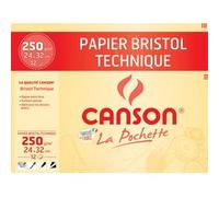 Pochette Canson Bristol 250g/m² 12 feuilles 24x32 G