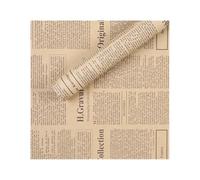 Papier Cadeau 10 feuilles de papier d'emballage for fleurs, style journal anglais, kraft brun, for emballage(A3)