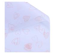 Papier cadeau 10 sheets Tissue Paper Wrapping Love DIY Craft Flowers Box Packing Wedding Party Home Decoration Supplies 50cm*70cm Papier cadeau anniversaire(Rose-New-love-White)