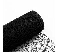 Papier cadeau 1Pcs Color Mesh Bouquet Wrapping Paper DIY Handmade Scrapbook Decorative Wedding Birthday Party Supplies Craft Decor Packaging Papier cadeau anniversaire(Black)