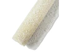 Papier Cadeau 2 rouleaux de fil neige for emballage Bouquet, 50cm x 4Yards, fournitures bricolage for fleuriste, papier d'emballage fleurs, gaze décorative for fête mariage(Beige)