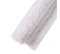 Papier Cadeau 2 rouleaux de fil neige for emballage Bouquet, 50cm x 4Yards, fournitures bricolage for fleuriste, papier d'emballage fleurs, gaze décorative for fête mariage(White)