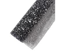 Papier Cadeau 2 rouleaux de fil neige for emballage Bouquet, 50cm x 4Yards, fournitures bricolage for fleuriste, papier d'emballage fleurs, gaze décorative for fête mariage(Black)