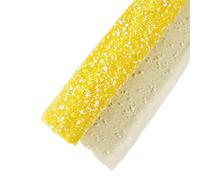Papier Cadeau 2 rouleaux de fil neige for emballage Bouquet, 50cm x 4Yards, fournitures bricolage for fleuriste, papier d'emballage fleurs, gaze décorative for fête mariage(Yellow)