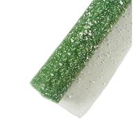 Papier Cadeau 2 rouleaux de fil neige for emballage Bouquet, 50cm x 4Yards, fournitures bricolage for fleuriste, papier d'emballage fleurs, gaze décorative for fête mariage(Green)