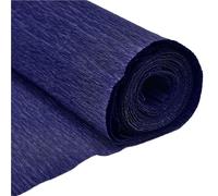 Papier Cadeau 2 rouleaux de papier crépon froissé 250x50cm, emballage fleurs, artisanat, banderole for bricolage, Scrapbooking, décoration fête Origami(Dark blue)