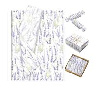 Papier Cadeau 20/50 feuilles de papier de soie lavande, motif poire enneigée, papier cadeau for anniversaire, mariage, décoration, fournitures d'emballage cadeau DIY(50pcs-WX007)