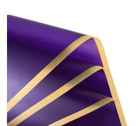 Papier cadeau 20 Sheets Flower Wrapping Paper With Golden Edges, Waterproof Bouquet Packaging Craft Roll Papier cadeau anniversaire(16-Deep-purple-20psc)