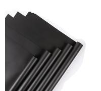 Papier cadeau 20 Sheets Flower Wrapping Paper With Golden Edges, Waterproof Bouquet Packaging Craft Roll Papier cadeau anniversaire(17-Misty-Black-20psc)