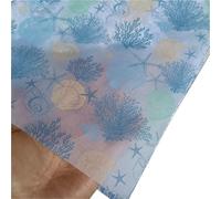 Papier Cadeau 30 Sheets Green Leaves Tissue Paper,14x20in Botanical Printed Leaf Wrapping For Gifts Birthday Festival(Blue coral)