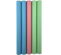Papier cadeau - 5 rouleaux - bleu, vert, rose - 4 mètres x 35 cm