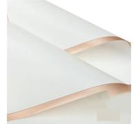 Papier cadeau 5pcs/Pack Flower Wrapping Paper Golden Border Rose Half Transparent Packing Florist Bouquet Material Papier cadeau anniversaire(01)