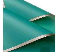 Papier cadeau 5pcs/Pack Flower Wrapping Paper Golden Border Rose Half Transparent Packing Florist Bouquet Material Papier cadeau anniversaire(12)