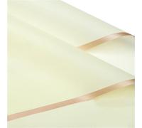 Papier cadeau 5pcs/Pack Flower Wrapping Paper Golden Border Rose Half Transparent Packing Florist Bouquet Material Papier cadeau anniversaire(13)