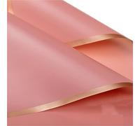 Papier cadeau 5pcs/Pack Flower Wrapping Paper Golden Border Rose Half Transparent Packing Florist Bouquet Material Papier cadeau anniversaire(07)