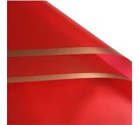 Papier cadeau 5pcs/pack Golden Border Rose Flower Wrapping Paper Style Half Transparent Packing Florist Bouquet Material Papier cadeau anniversaire(Creamy White)