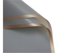 Papier cadeau 5pcs/pack Golden Border Rose Flower Wrapping Paper Style Half Transparent Packing Florist Bouquet Material Papier cadeau anniversaire(Brown)