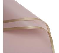 Papier cadeau 5pcs/pack Golden Border Rose Flower Wrapping Paper Style Half Transparent Packing Florist Bouquet Material Papier cadeau anniversaire(Army green)