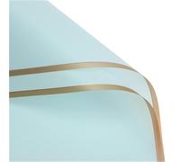 Papier cadeau 5pcs/pack Golden Border Rose Flower Wrapping Paper Style Half Transparent Packing Florist Bouquet Material Papier cadeau anniversaire(Multi-Colored)