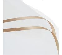 Papier cadeau 5pcs/pack Golden Border Rose Flower Wrapping Paper Style Half Transparent Packing Florist Bouquet Material Papier cadeau anniversaire(Clear)