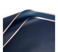 Papier cadeau 5pcs/pack Golden Border Rose Flower Wrapping Paper Style Half Transparent Packing Florist Bouquet Material Papier cadeau anniversaire(Silver)