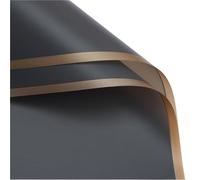 Papier cadeau 5pcs/pack Golden Border Rose Flower Wrapping Paper Style Half Transparent Packing Florist Bouquet Material Papier cadeau anniversaire(Dark Khaki)