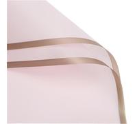 Papier cadeau 5pcs/pack Golden Border Rose Flower Wrapping Paper Style Half Transparent Packing Florist Bouquet Material Papier cadeau anniversaire(Burgundy)