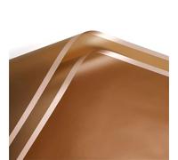 Papier cadeau 5pcs/pack Golden Border Rose Flower Wrapping Paper Style Half Transparent Packing Florist Bouquet Material Papier cadeau anniversaire(Grey)