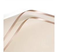 Papier cadeau 5pcs/pack Golden Border Rose Flower Wrapping Paper Style Half Transparent Packing Florist Bouquet Material Papier cadeau anniversaire(Pure White)