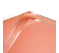 Papier cadeau 5pcs/pack Golden Border Rose Flower Wrapping Paper Style Half Transparent Packing Florist Bouquet Material Papier cadeau anniversaire(WHITE)