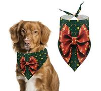 Papier cadeau avec nœud pour chien, bandana triangulaire, écharpe lavable en polyester, bavoirs mignons pour animaux de compagnie pour chiens de moyenne et grande taille, chiots et chats