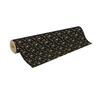 Papier cadeau - CLAIREFONTAINE - Rameau de gui - Noir/vert - 350 mm x 50 m - 70 g/m2