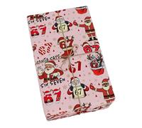 Papier cadeau de Noël, 70 x 50 cm, Père Noël amusant pour décoration d'intérieur | Papier cadeau de Noël en vrac, pour anniversaire, Halloween, vacances, réveillon du Nouvel An, maison, famille, amis