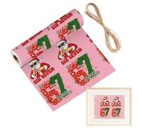 Papier cadeau de Noël | motif saisonnier au numéro 67 décorations de vacances, 90 cm x 50 cm Papier cadeau | Pour adultes, , anniversaire, rallye familial, célébrations saisonnières