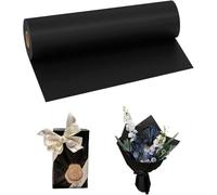 Papier cadeau en papier kraft, Cadeau Kraft Rouleau - Pour artisanat, anniversaires, Noël (Noir, 30cm*30m)