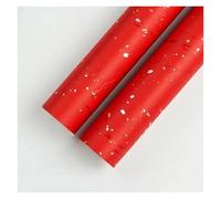 Papier Cadeau Ensemble de papier cadeau à motifs floraux - 6 couleurs au choix, paillettes dorées et argentées, imperméable, idéal for les emballages artisanaux à faire soi-même.(05-red,10pcs-pcak)